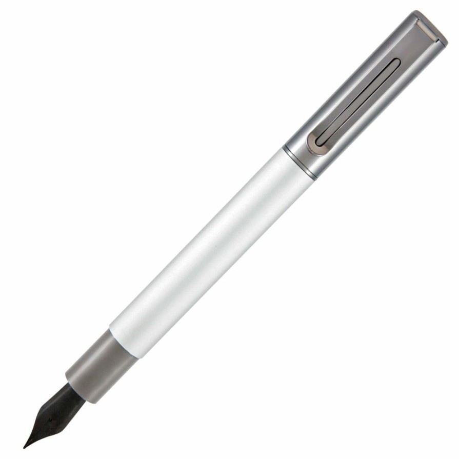 Fountain Pens * | Best Sale Monteverde Ritma Fountain Pen, Silver, Fine Nib