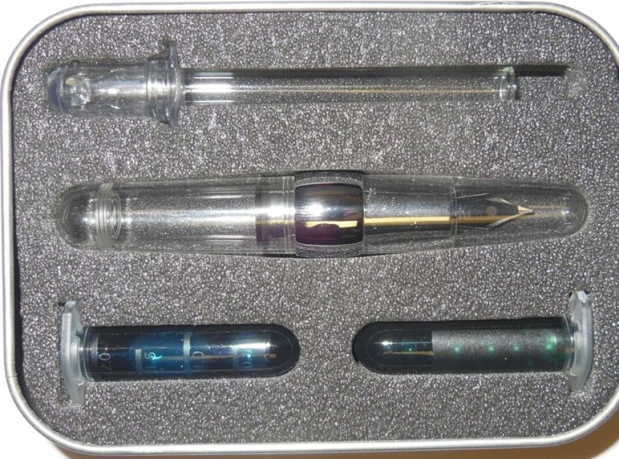 Fountain Pens * | Best Deal Stipula Passaporto Superleggera Eyedropped Fountain Pen, Clear, Fine Nib