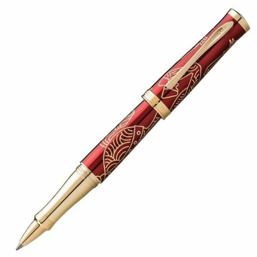 Rollerball Pens * | Brand New Cross Sauvage 2014 Year Of The Horse Rollerball Pen, Red & Gold