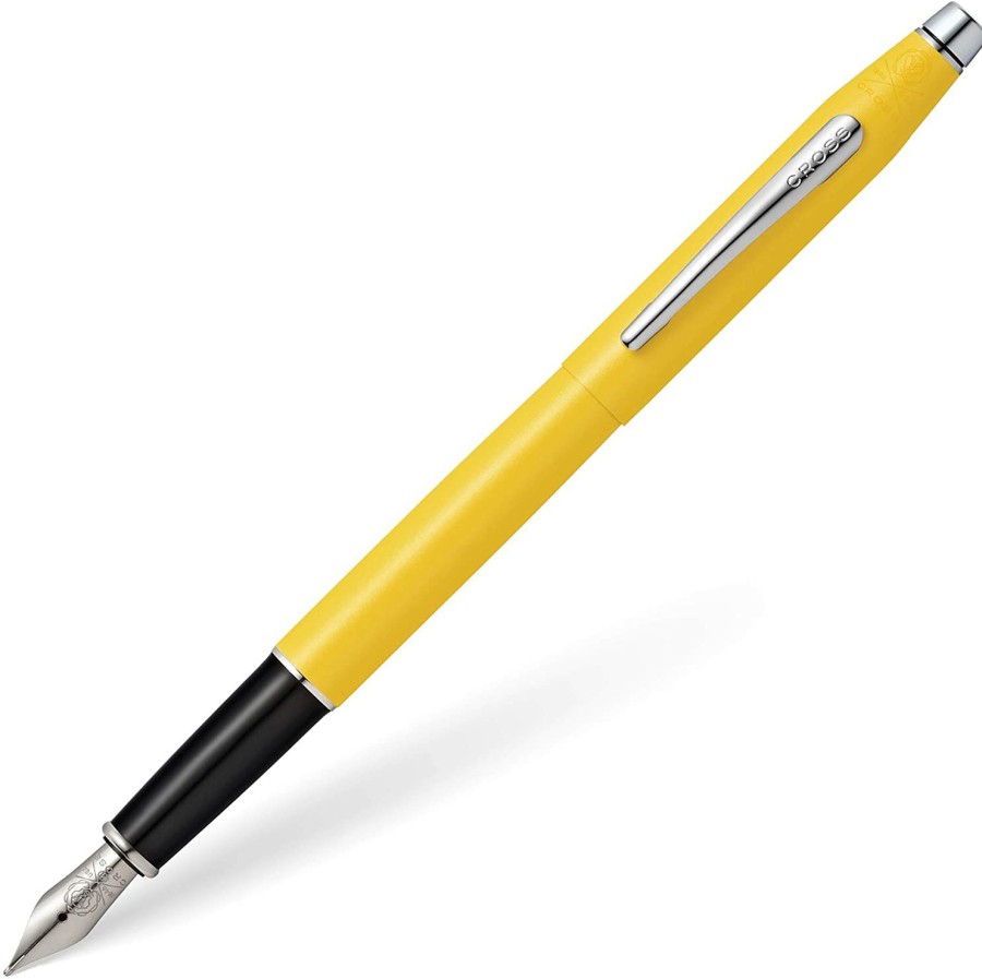 Fountain Pens * | Cheapest Cross Classic Century Fountain Pen, Aquatic Yellow Lacquer, Medium Nib