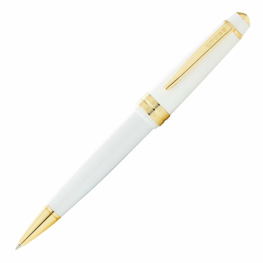 Ballpoint Pens * | Best Pirce Cross Bailey Light Ballpoint Pen, Polished White & Gold