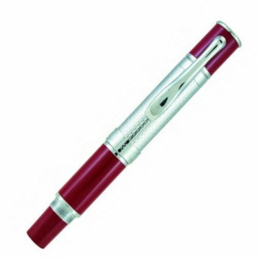 Fountain Pens * | Discount Monteverde Mini Jewelria Fountain Pen Burgundy Barley Medium Nib