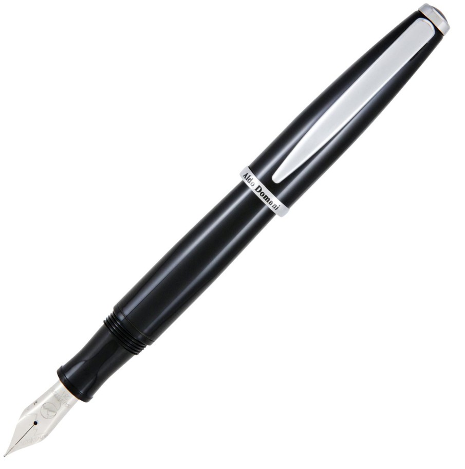 Fountain Pens * | Cheap Monteverde Aldo Domani Black Lacquer Fountain Pen