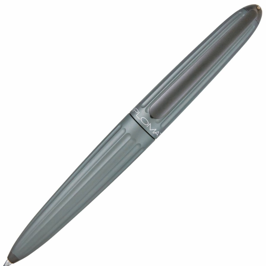 Ballpoint Pens * | Top 10 Diplomat Aero Grey Ballpoint Pen, Schmidt Easy Flow 9000 Ink