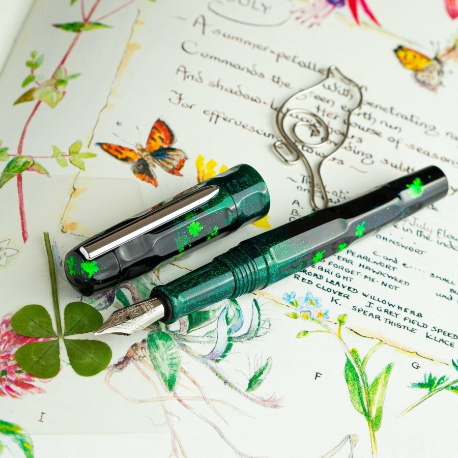 Fountain Pens * | Deals Benu Talisman Four Leaf Clover Fountain Pen