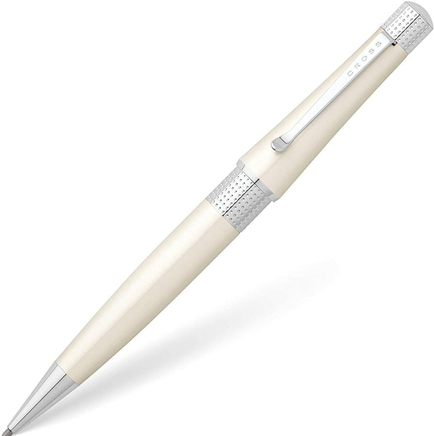 Ballpoint Pens * | Outlet Cross Beverly Ballpoint Pen, Pearlescent White & Chrome