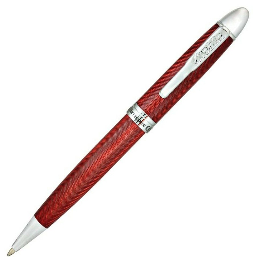 Ballpoint Pens * | Discount Conklin Herringbone Ballpoint Pen, Burgundy