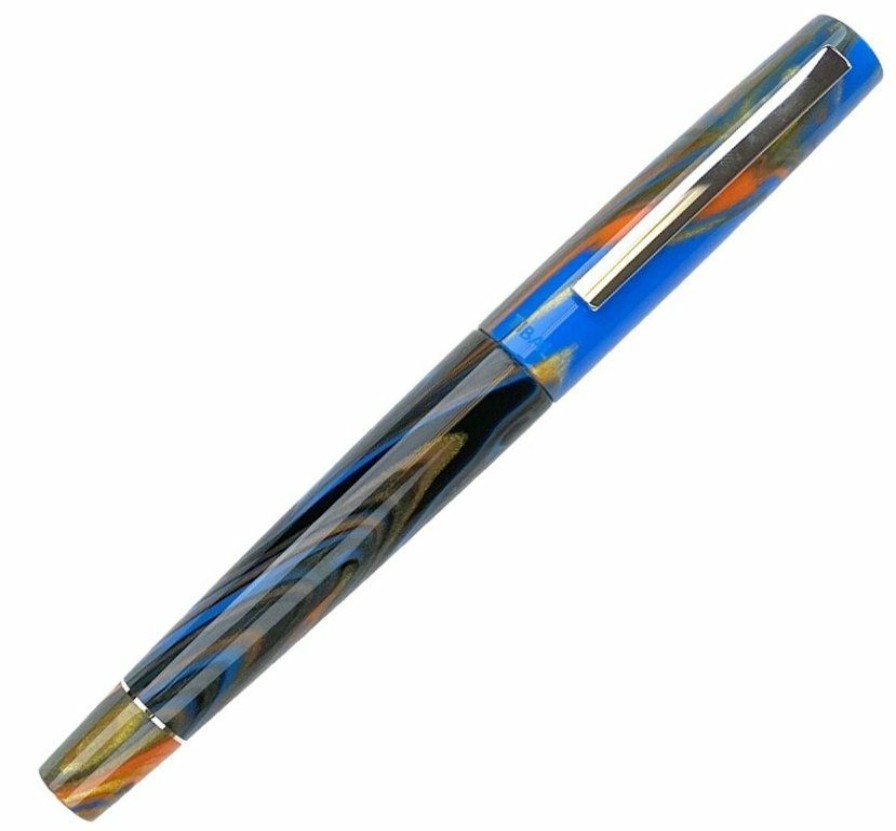 Rollerball Pens * | Discount Tibaldi Infrangibile Peacock Blue Rollerball Pen