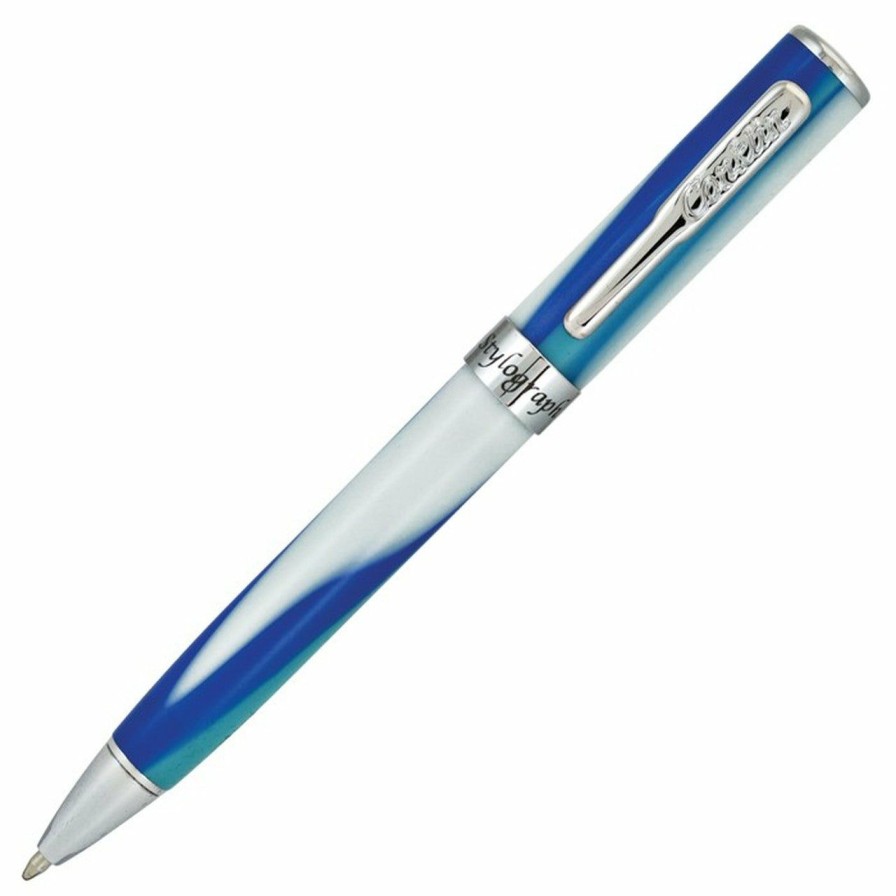 Ballpoint Pens * | Brand New Conklin Stylograph Ballpoint Pen, Matte Finish, Arctic Blue