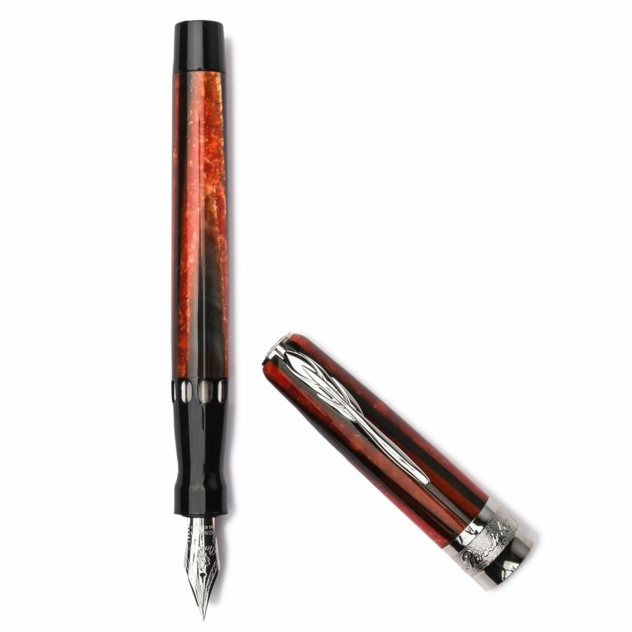 Fountain Pens * | Best Reviews Of Pineider Arco Firefox Limited Edition Fountain Pen, Extra Fine