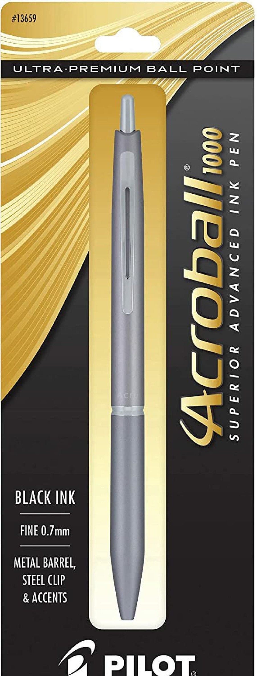 Ballpoint Pens * | Deals Pilot Acroball 1000 Ballpoint Pen, Grey