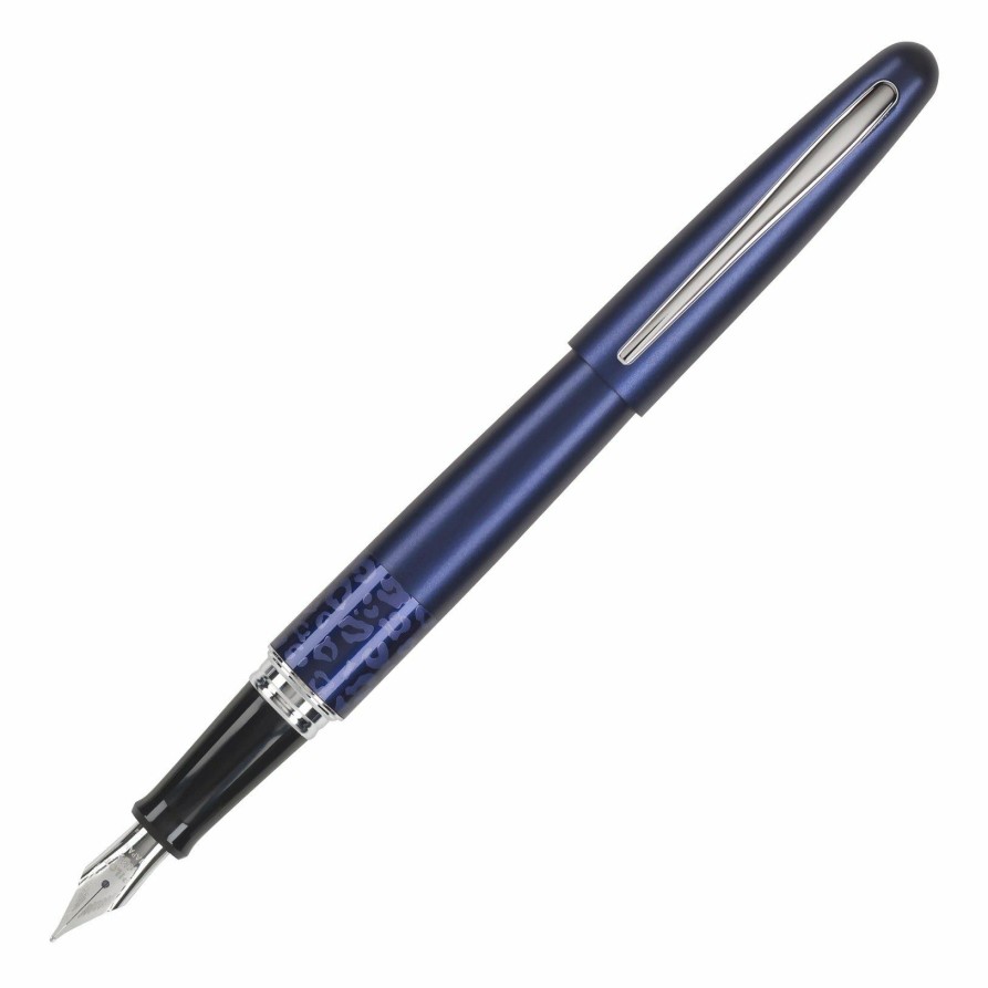 Fountain Pens * | Promo Pilot Mr Animal Metropolitan Fountain Pen, Matte Blue Leopard