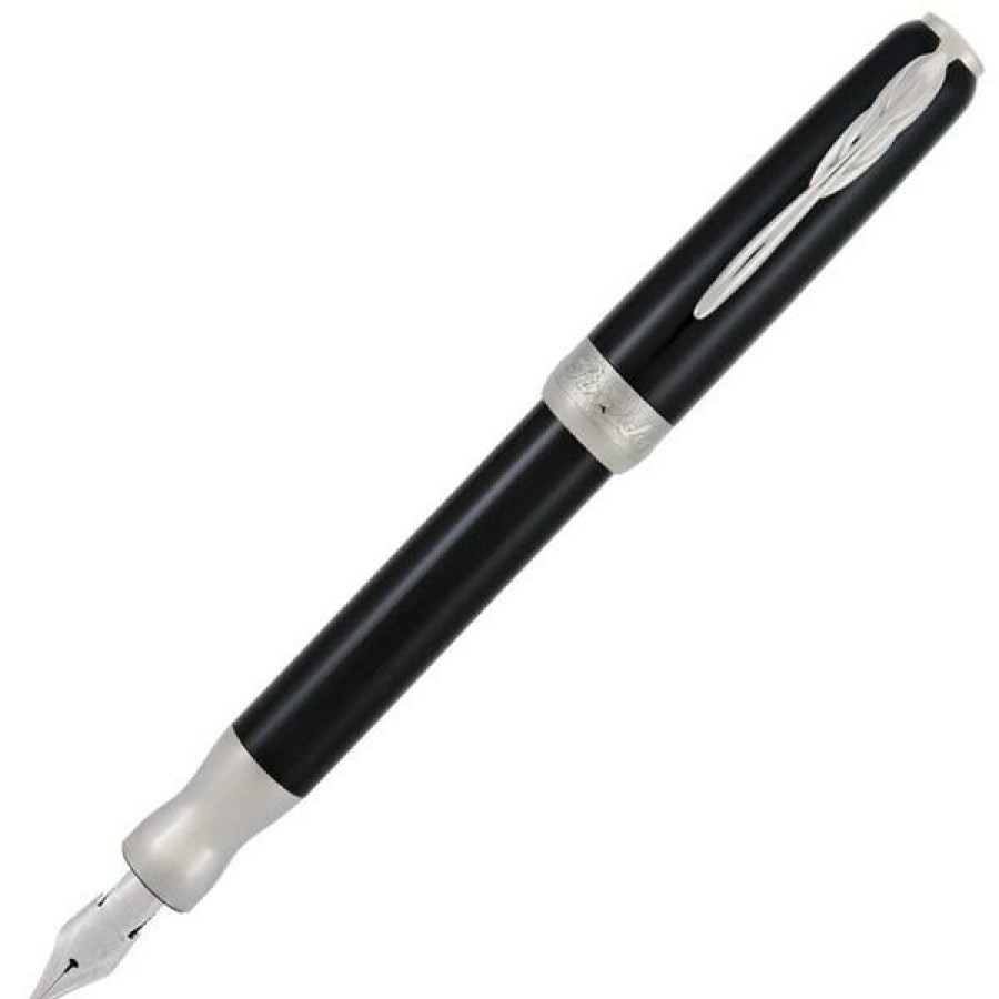 Fountain Pens * | Buy Pineider La Grande Bellezza Gemstone Fountain Pen, Black Stone, Medium Nib