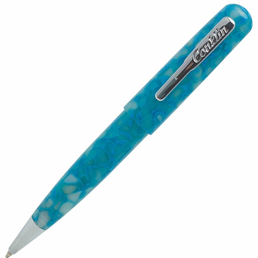 Ballpoint Pens * | Cheap Conklin All American Ballpoint Pen, Turquoise Serenity