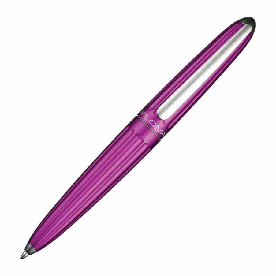 Ballpoint Pens * | Discount Diplomat Aero Violet Ballpoint Pen, Schmidt Easy Flow 9000 Ink