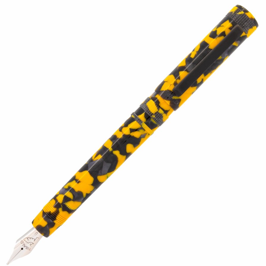 Fountain Pens * | Cheapest Tibaldi Perfecta Lp Vinyl Yellow Fountain Pen, Fine Nib