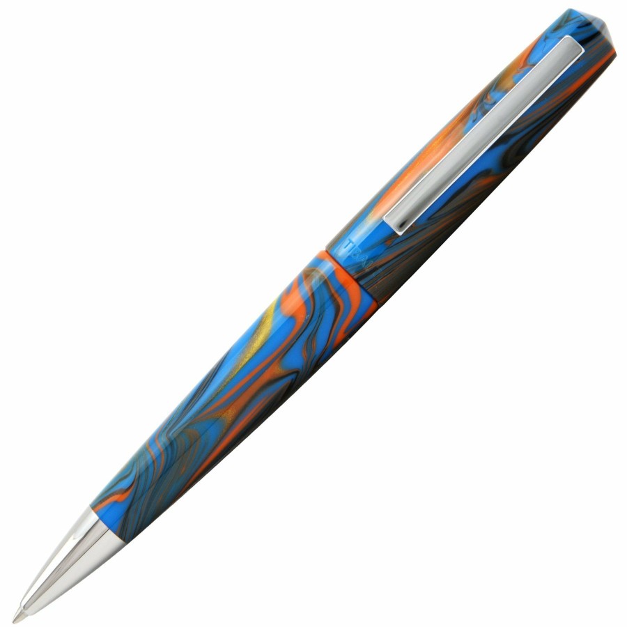 Ballpoint Pens * | Cheapest Tibaldi Infrangibile Peacock Blue Ballpoint Pen