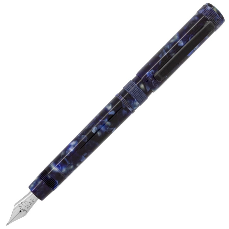 Fountain Pens * | Flash Sale Tibaldi Perfecta Lp Vinyl Blue Fountain Pen, Fine Nib