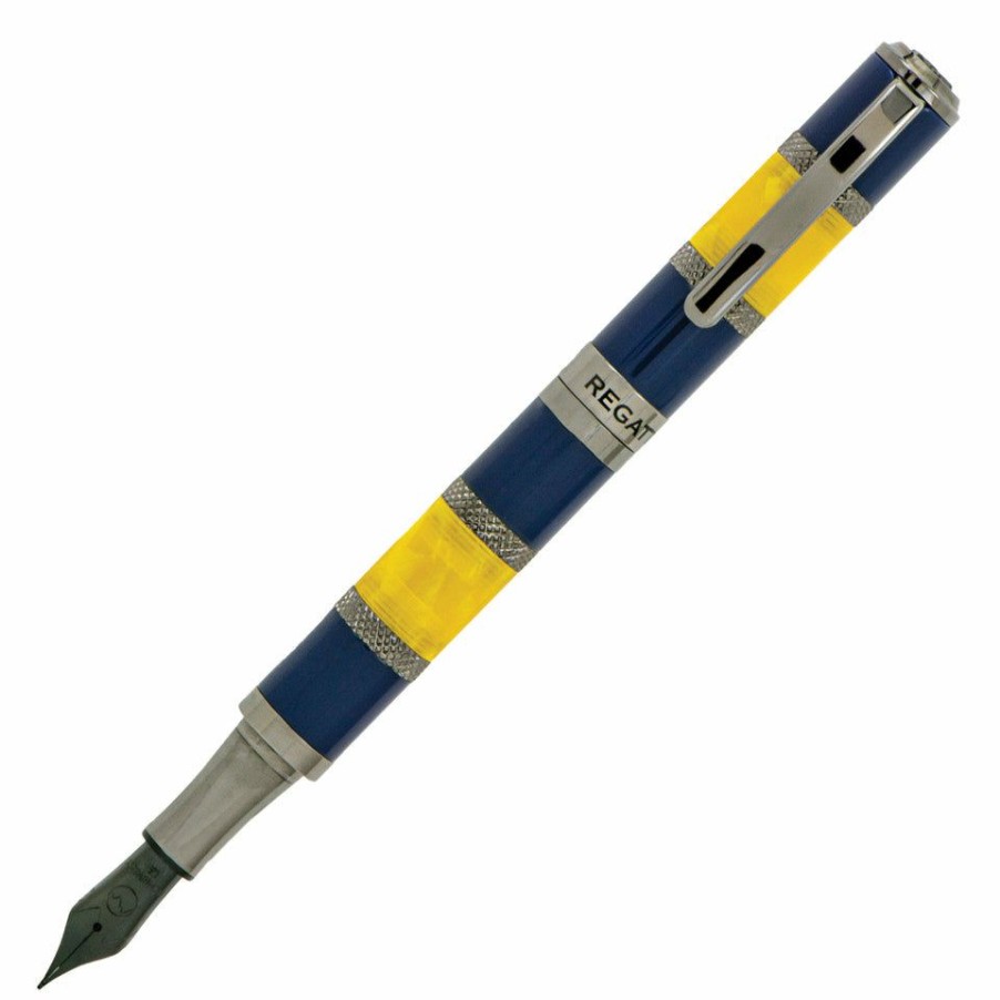 Fountain Pens * | Cheap Monteverde Regatta Sport Fountain Pen, Blue & Yellow