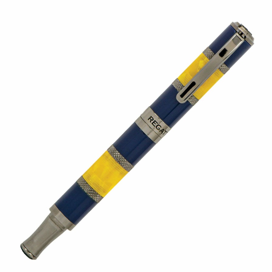 Fountain Pens * | Cheap Monteverde Regatta Sport Fountain Pen, Blue & Yellow