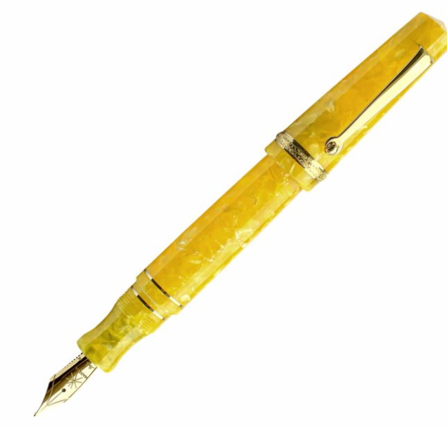 Fountain Pens * | Best Reviews Of Maiora Aventus Tenerife Fountain Pen, Yellow & Gold