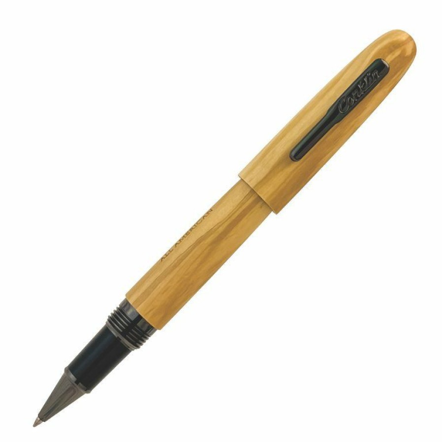 Rollerball Pens * | Budget Conklin All American Limited Edition Olive Wood Rollerball Pen, Gunmetal Trim