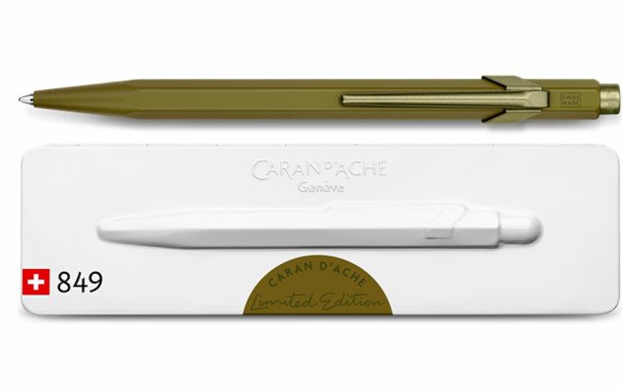 Ballpoint Pens * | Best Sale Caran D'Ache 849 Claim Your Style, Series 3, Ballpoint Pen, Moss Green