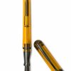 Fountain Pens * | New Pineider Avatar Ur Demo Black Trim Amber Fountain Pen, Extra Fine