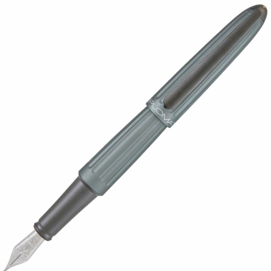 Fountain Pens * | Hot Sale Diplomat Aero Grey Fountain Pen