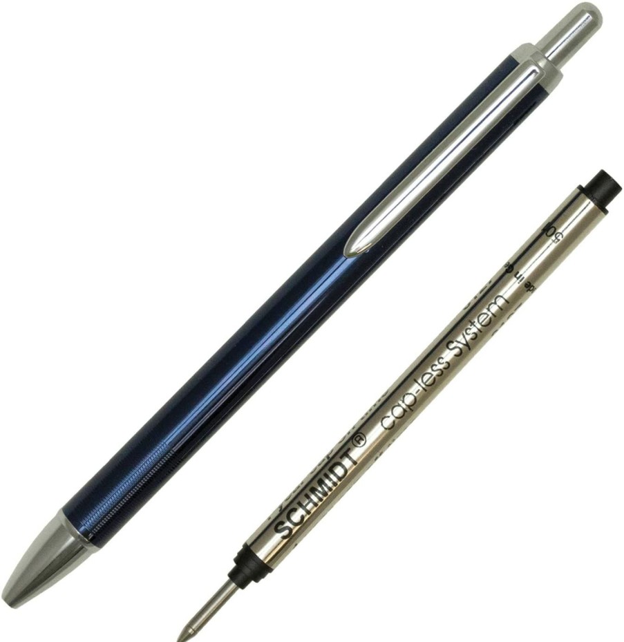 Rollerball Pens * | Best Deal Schmidt Capless Rollerball Pen, Anodized Blue