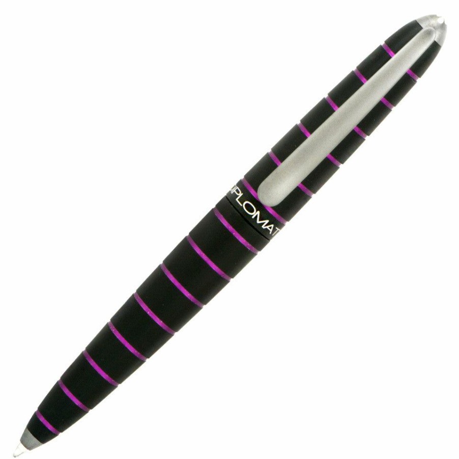 Ballpoint Pens * | Coupon Diplomat Elox Ballpoint Pen, Purple & Black