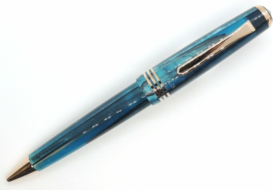 Ballpoint Pens * | Buy Tibaldi N60 Limited Edition Ballpoint Pen, Bora Bora, Rose Gold Trim