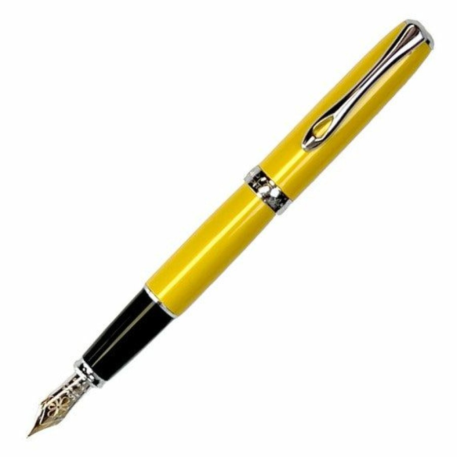 Fountain Pens * | Buy Diplomat Excellence A2 Fountain Pen, 14K Gold Nib, Yellow