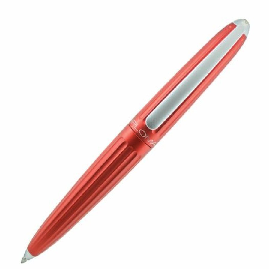 Ballpoint Pens * | Buy Diplomat Aero Red Ballpoint Pen, Schmidt Easy Flow 9000 Ink