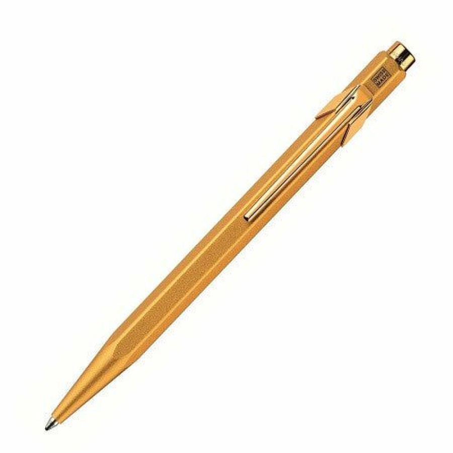 Ballpoint Pens * | New Caran D'Ache 849 Goldbar Ballpoint Pen, #849.999G