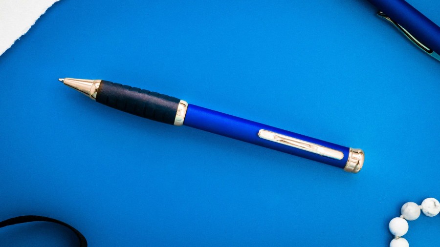 Ballpoint Pens * | Cheapest Pen Savings Executive Metal Ballpoint Pen, Blue & Gold