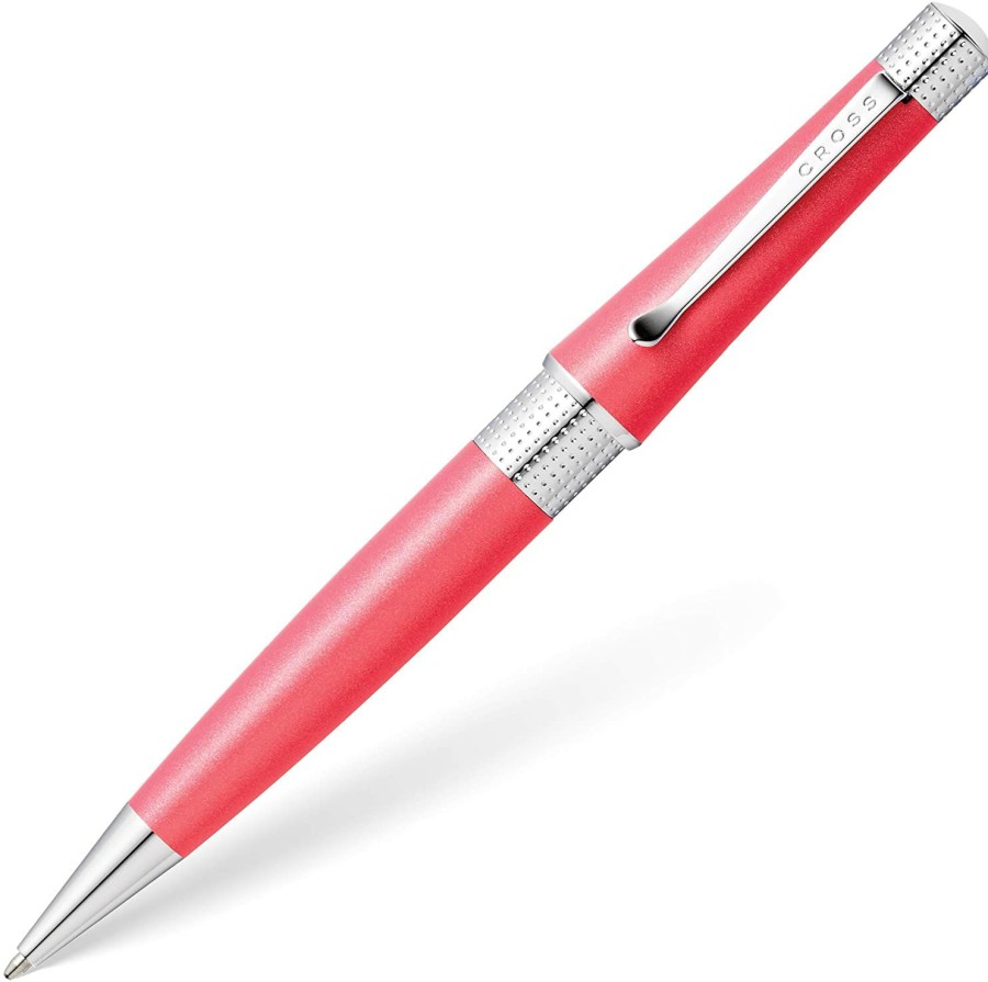 Ballpoint Pens * | Best Reviews Of Cross Beverly Ballpoint Pen, Aquatic Coral & Chrome