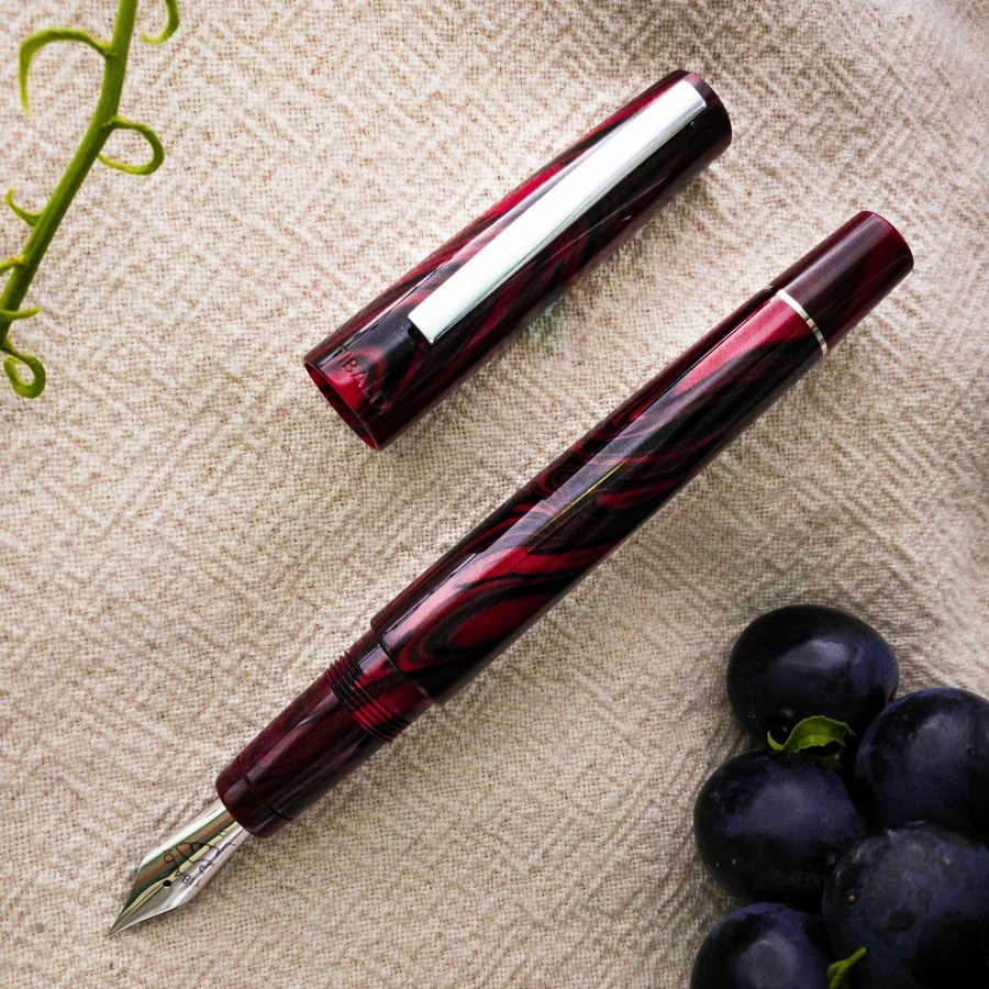 Fountain Pens * | Discount Tibaldi Infrangibile Special Edition Mauve Red Fountain Pen, Full Resin, Fine Point