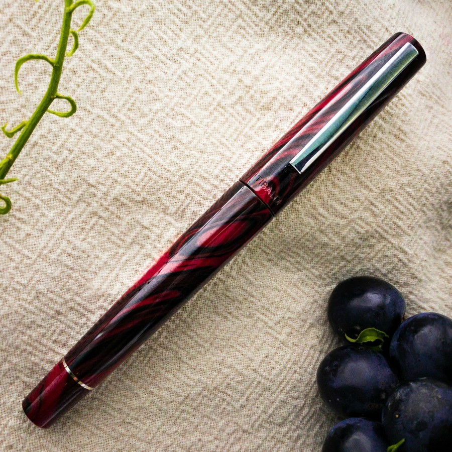 Fountain Pens * | Discount Tibaldi Infrangibile Special Edition Mauve Red Fountain Pen, Full Resin, Fine Point