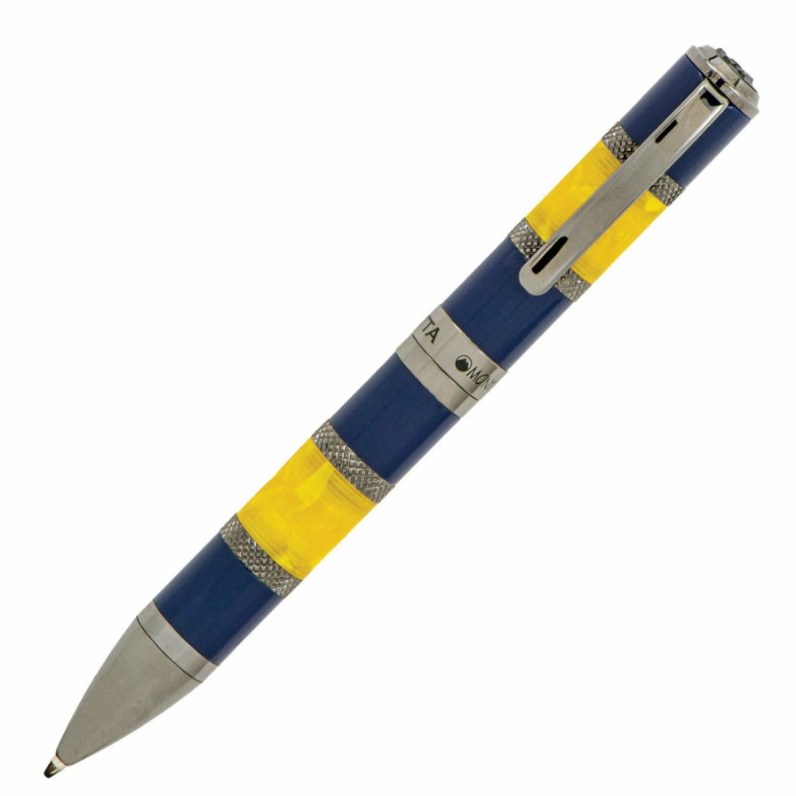 Ballpoint Pens * | Outlet Monteverde Regatta Sport Ballpoint Pen, Blue & Yellow