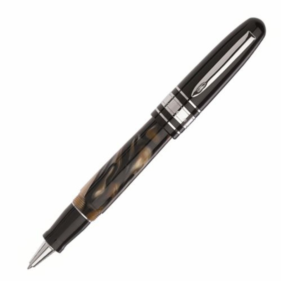 Rollerball Pens * | Brand New Marlen Class Brown Marble Rollerball Pen