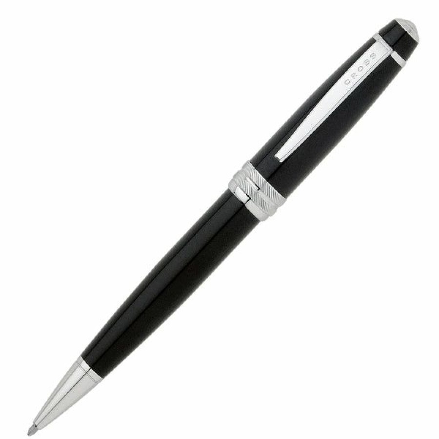 Ballpoint Pens * | Budget Cross Bailey Ballpoint Pen, Black Lacquer & Chrome