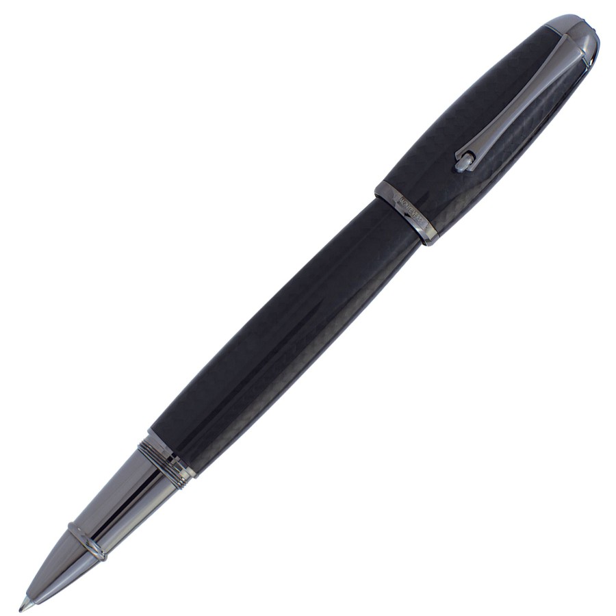 Rollerball Pens * | Promo Monteverde Super Mega Carbon Fiber Rollerball Pen, Gunmetal Trim