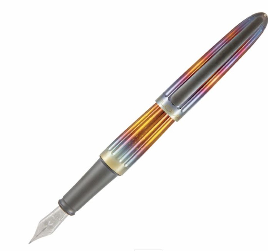 Fountain Pens * | Best Sale Diplomat Aero Flame Fountain Pen, Fine Nib, 14Kt Gold