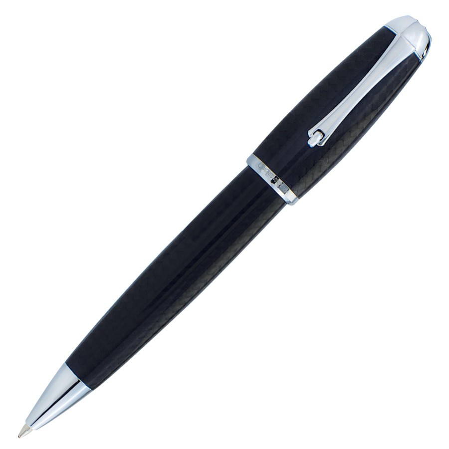 Ballpoint Pens * | Cheapest Monteverde Super Mega Carbon Fiber Ballpoint Pen, Chrome Trim