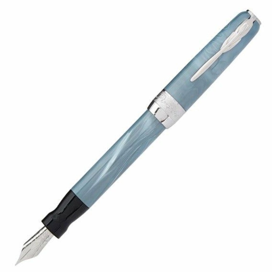 Fountain Pens * | Outlet Pineider Full Metal Jacket Fountain Pen, Ash Grey, Fine Nib