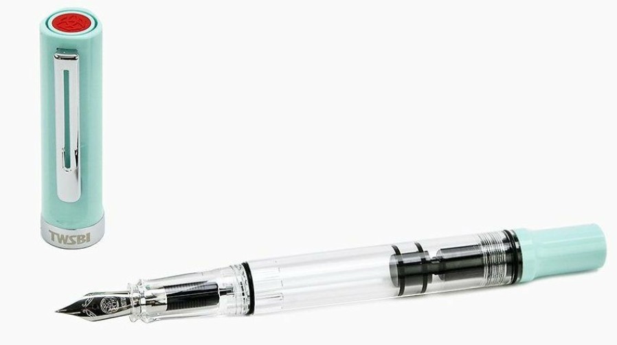 Fountain Pens * | Outlet Twsbi Eco-T Mint Blue Fountain Pen