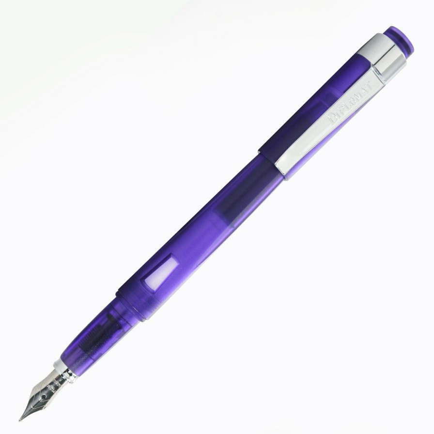 Fountain Pens * | Deals Diplomat Magnum Soft Touch Fountain Pen, Demo Purple