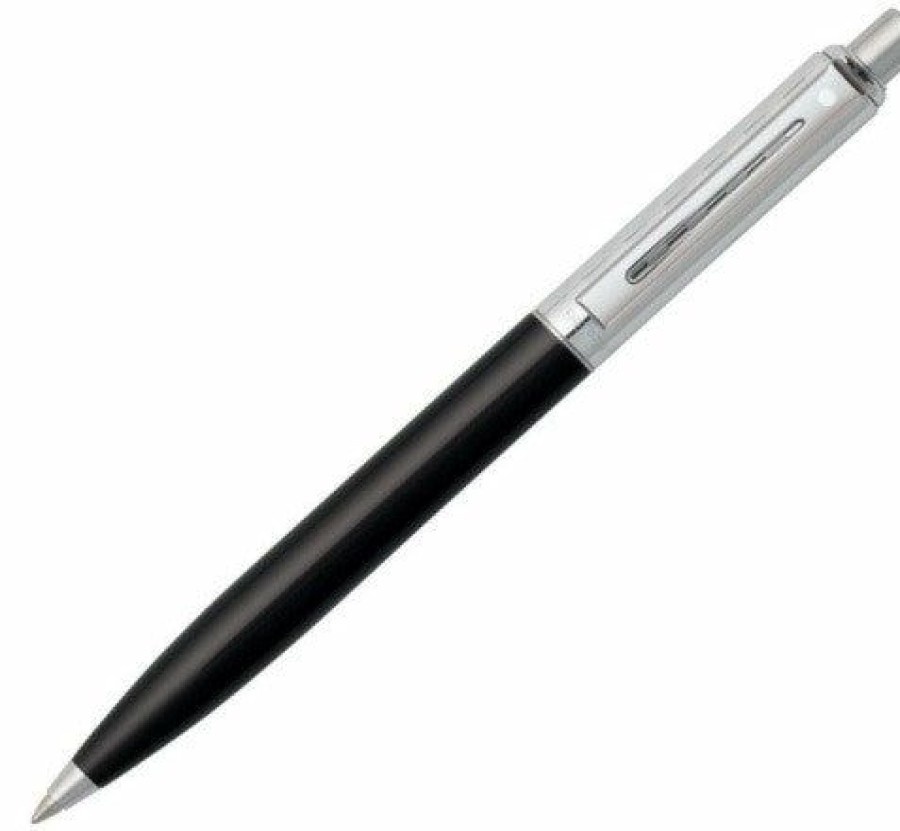 Ballpoint Pens * | Best Deal Sheaffer Sentinel Signature Ballpoint Pen, Black & Engraved Chrome