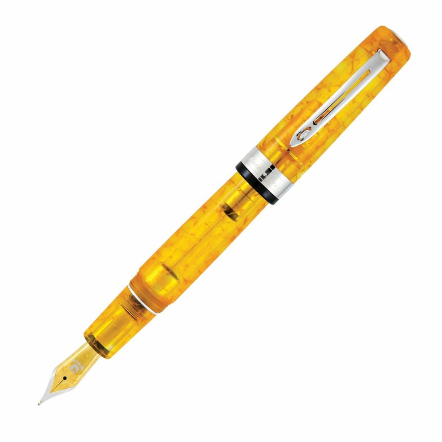 Fountain Pens * | Hot Sale Marlen Riflessi Yellow Demonstrator Fountain Pen, Fine